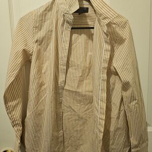 Banana Republic Yellow and White Striped Shirt